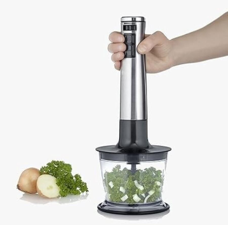 Gtb Staafmixer Set Staafmixer Braun Staafmixer met Hakmolen Zwart en Zilver 39cm x 6cm x 6cm