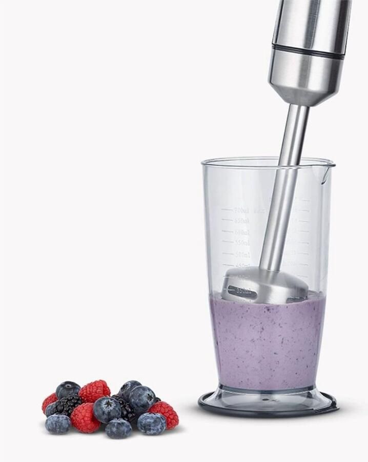 Gtb Staafmixer Set Staafmixer Braun Staafmixer met Hakmolen Zwart en Zilver 39cm x 6cm x 6cm - Foto 3