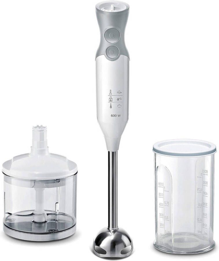 GTB Staafmixer Set Staafmixer Braun Staafmixer met Hakmolen Wit 6cm x 40cm x 7cm