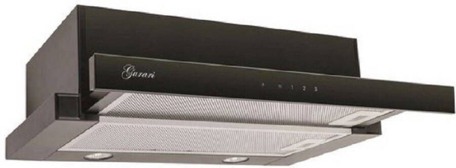 Gurari Afzuigkap GCH 117 BL Prime N incl Koolfilter inbouw Afzuigkap 60 cm zwart glas 1000m³ h