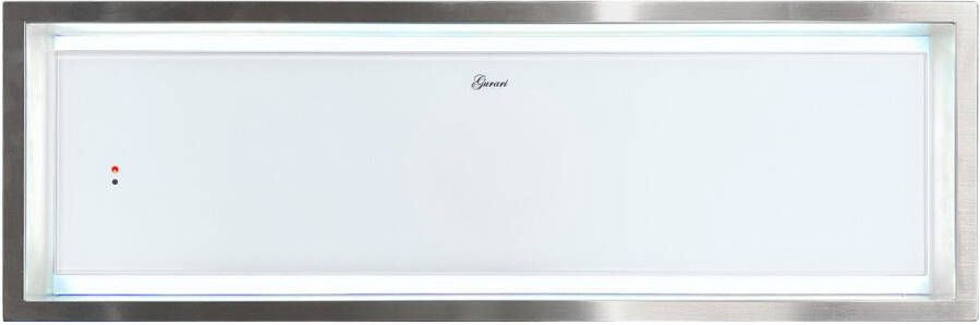 Gurari afzuigkap GCH 974 SU 90 Diamant inbouwafzuigkap inbouw plafondafzuigkap 90 cm 90 x 30 cm 850m³ h roestvrij staal wit glas