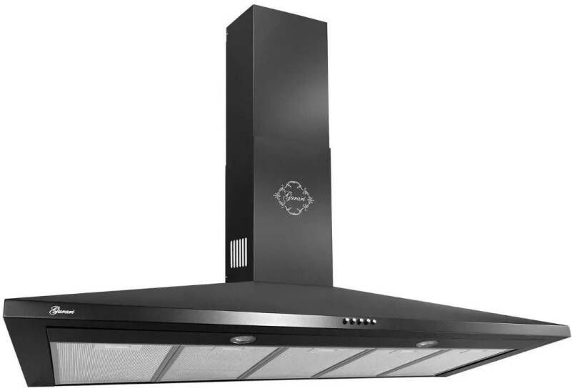 Gurari Afzuigkap GCH C 147 BL 120 Afzuigkap 120 cm Zwart 1000 m³ u Wandafzuigkap RVS