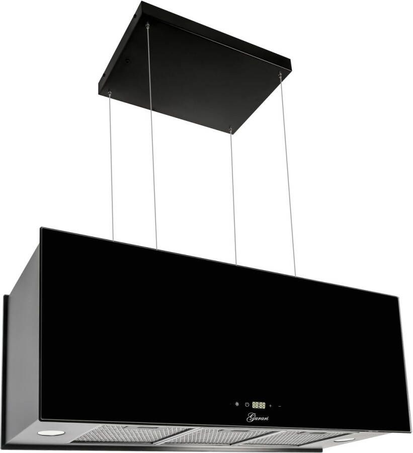 Gurari eiland Afzuigkap GCH I 333 90 BL Prime N+Koolfilter recirculatie eiland Afzuigkap 90cm plafond Afzuigkap 1000m³ h