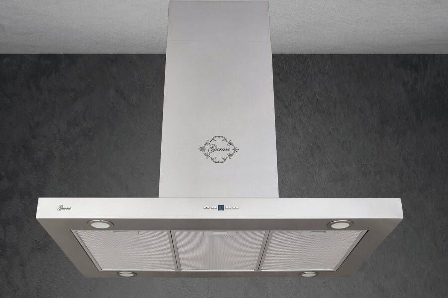 Gurari eiland Afzuigkap GCH I 431 90 IS PRIME N+Slang Afzuigkap 90 cm roestvrij staal 1000m³ h afstandsbediening
