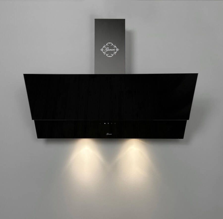 Gurari GCH 268 BL 9 Prime N range afzuigkap 90cm zwart glas efficiënt krachtige afzuiging 1000m³ h