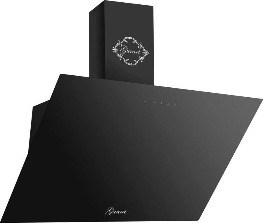 Gurari GCH D 286 BL 8 PRIME N+Koolfilter assortiment Afzuigkap 80cm zwart glas efficiënt krachtige afzuiging 1000m³ h