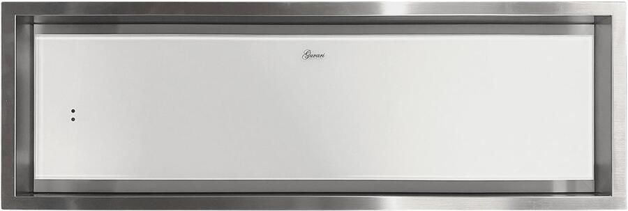 Gurari afzuigkap GCH 974 SU 90 Diamant inbouwafzuigkap inbouw plafondafzuigkap 90 cm 90 x 30 cm 850m³ h roestvrij staal wit glas