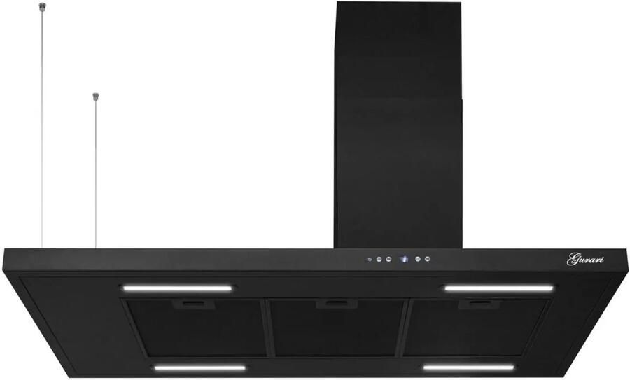 Gurari Eilandafzuigkap GCH 793.R met opbergruimte Afzuigkap 116 cm Zwart 850 m³ u