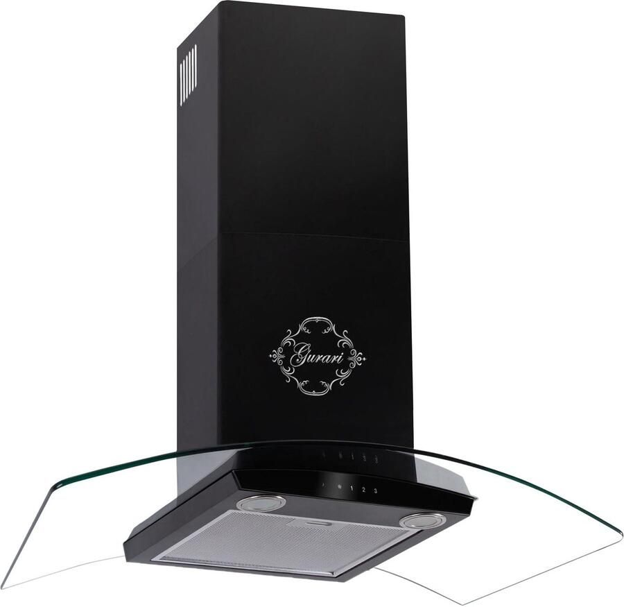 Gurari Wandafzuigkap GCH T 465 60 BL PRIME N+Slang Afzuigkap 60cm zwart Effiztient POWER 1000m³ h