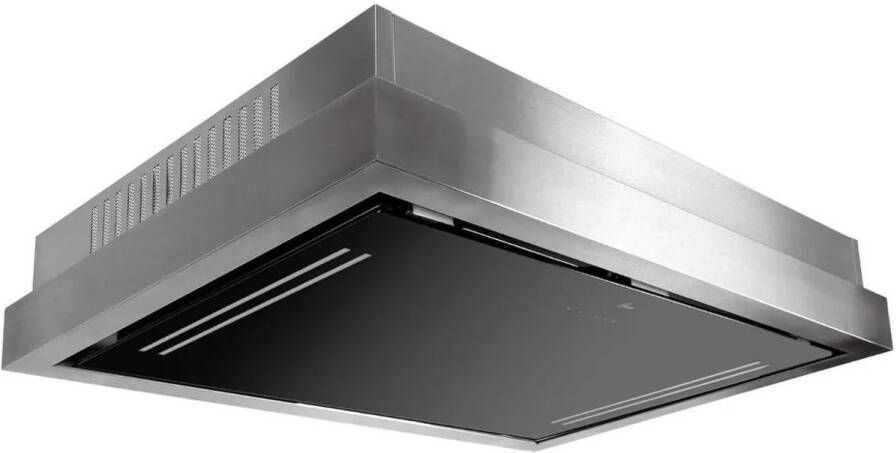 Gurari PlafondAfzuigkap Afzuigkap GCH C 343 IS 90 BL PRIME inbouw Afzuigkap 90cm roestvrij staal zwart glas 1000m³ h