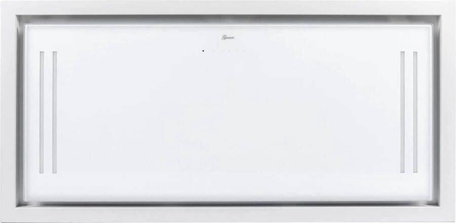 Gurari plafondAfzuigkap GCH C 343 120 WH PRIME+Slang Afzuigkap 120 cm 1000m³ u zwart glas EBM motor