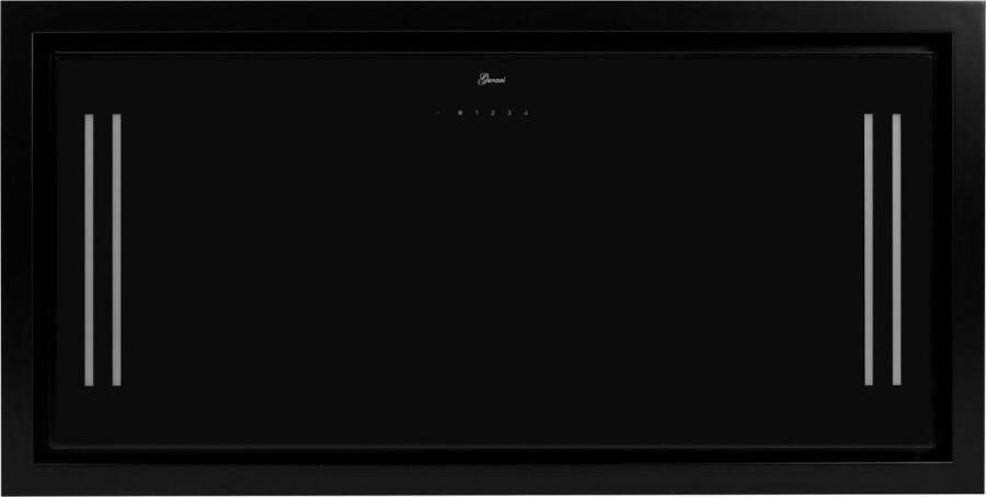 Gurari plafondAfzuigkap GCH C 343 90 BL PRIME+Koolfilter Afzuigkap 90cm zwart glas efficiënt