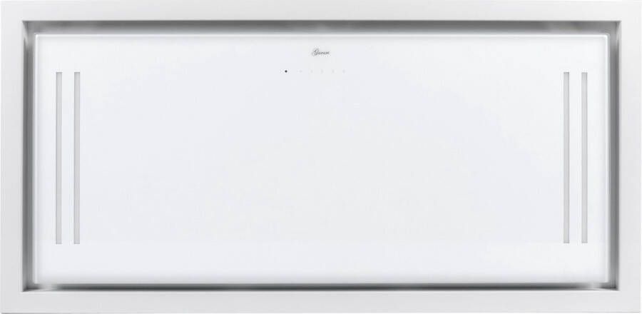 Gurari plafondAfzuigkap GCH C 343 90 WH PRIME+Slang Afzuigkap 90cm wit glas efficiënt krachtig 1000m³