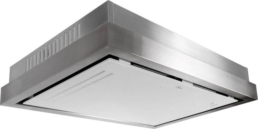 Gurari plafondafzuigkap GCH C 343 IS 90 WH PRIME inbouw afzuigkap 90cm wit glas roestvrij staal