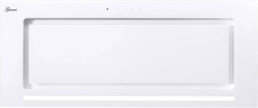 Gurari plafondAfzuigkap GCH E 217 WH 90 PRIME N+Koolfilter inbouwAfzuigkap 90 cm in wit glas 1000m³ h