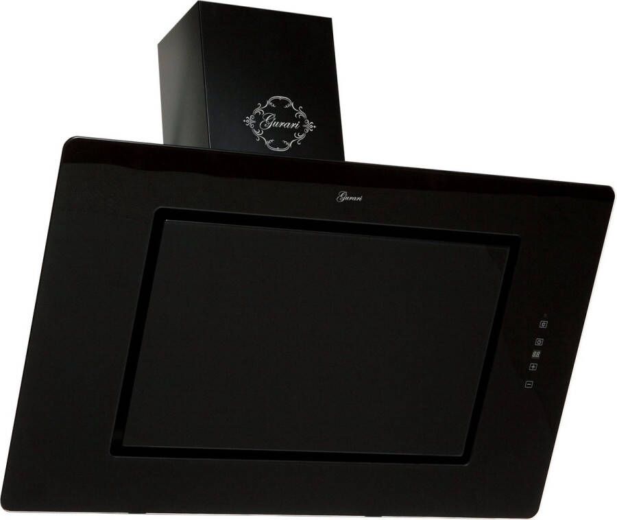 Gurari Reikwijdte Afzuigkap GCH S 155 BL 90 Prime afzuigkap 90 cm zwart glas 1000m³ h 4 niveaus wandafzuigkap