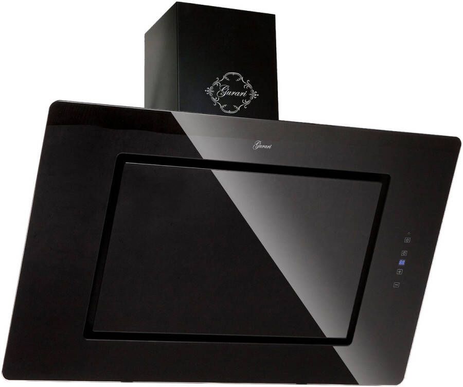 Gurari Reikwijdte Afzuigkap GCH S 155 BL 90 Prime N+Koolfilter Afzuigkap 90 cm zwart glas 1000m³ h 4 niveaus Wandafzuigkap
