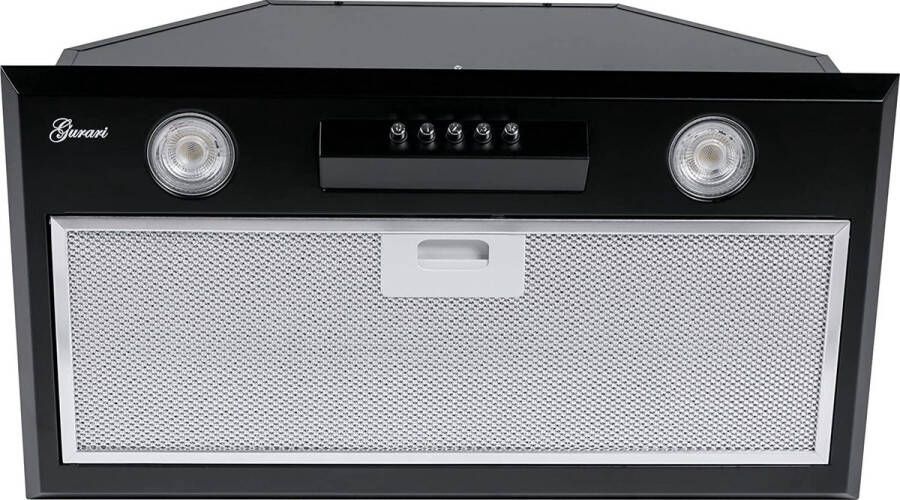 Gurari ventilatormodule GCH B 051 BL 52 N inbouw afzuigkap 52cm zwart krachtige afzuiging 1000m³ h