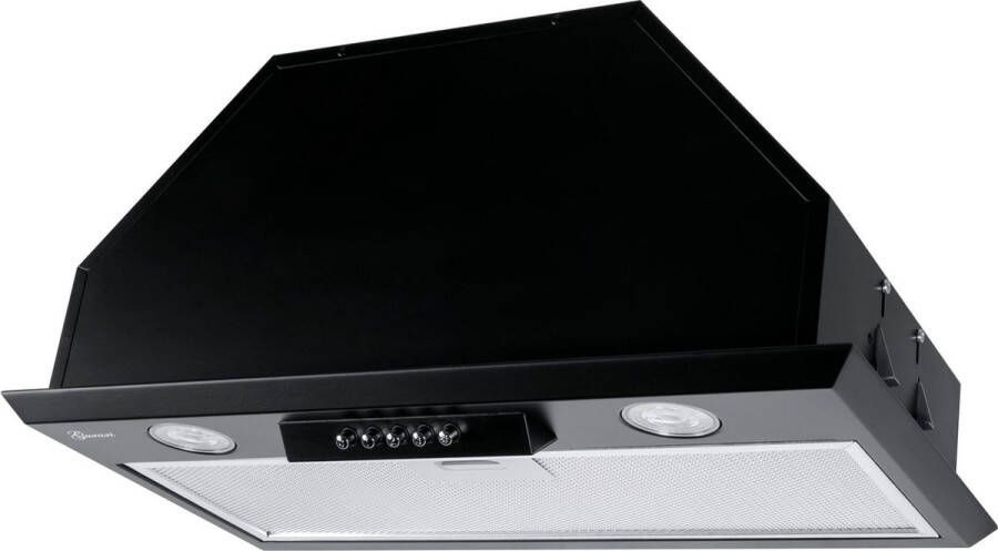 Gurari ventilatormodule GCH B 051 BL 52 N+Slang inbouw Afzuigkap 52cm zwart krachtige afzuiging 1000m³ h