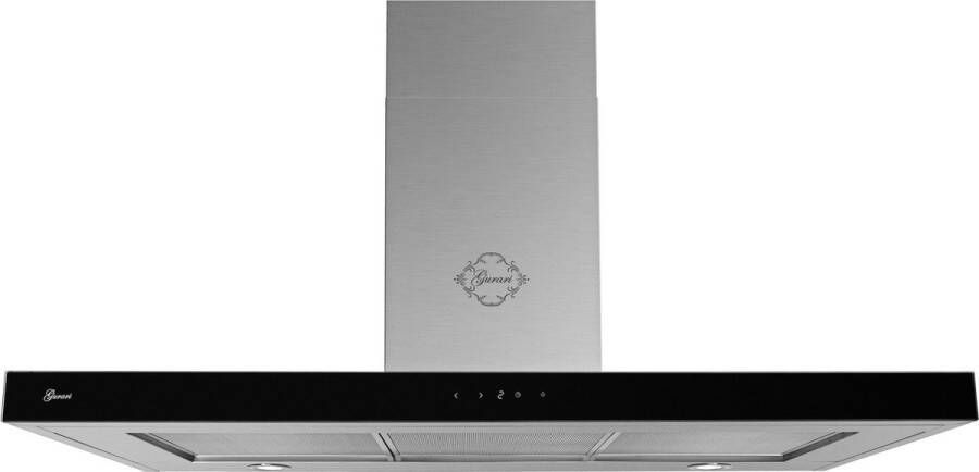 Gurari wand afzuigkap GCH 972 BL 120 Quatro afzuigkap 120 cm roestvrijstalen glas 850 m³ h dimbaar LED