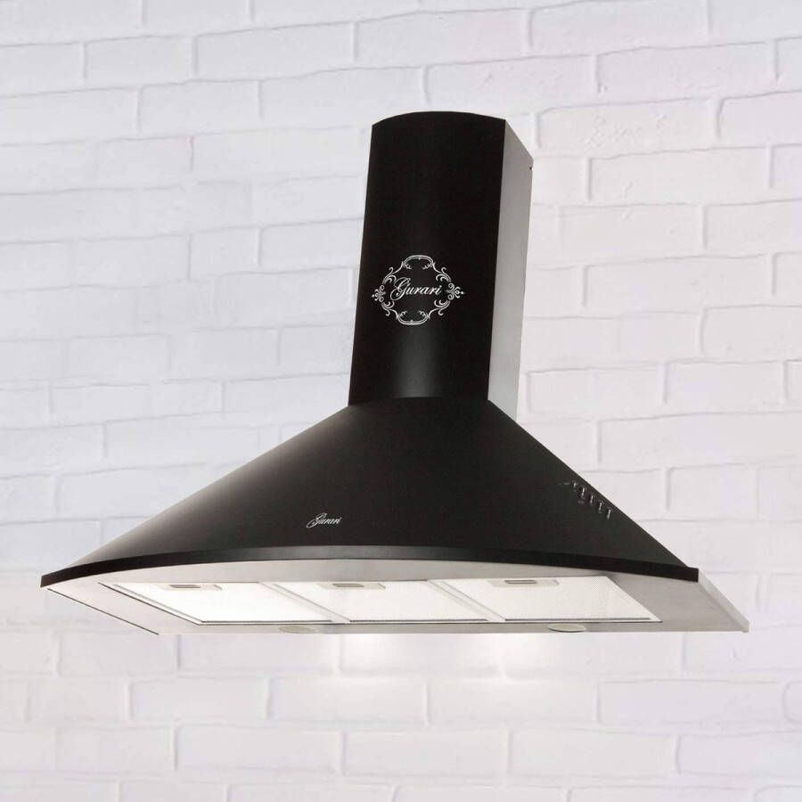 Gurari wandafzuigkap GCH 046 Bl 9 N Dsigner afzuigkap 90 cm 1000m³ h 3 niveaus