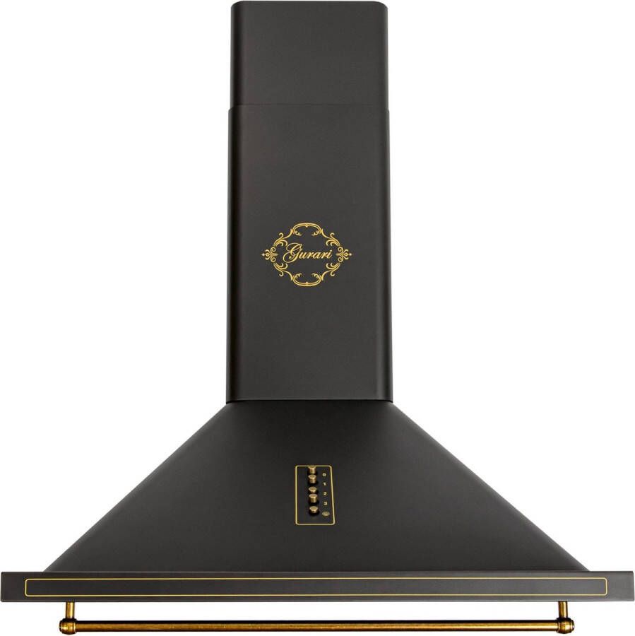 Gurari wandafzuigkap GCH 975 Bl 6 retro afzuigkap 60cm 850m³ h zwart