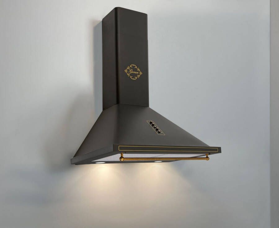 Gurari Wandafzuigkap GCH 975 Bl 6+Slang retro Afzuigkap 60cm 850m³ h zwart