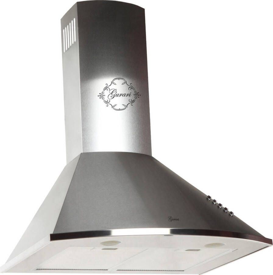 Gurari Wandafzuigkap GCH C 046 IS 6 N+Slang Afzuigkap 60 cm roestvrij staal krachtige afzuiging 1000m³ h