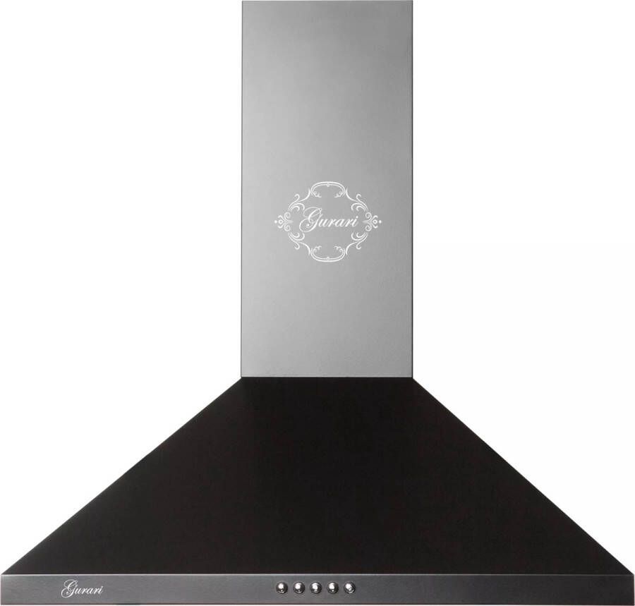 Gurari wandafzuigkap GCH C 147 BL 5 N afzuigkap 50cm compleet in zwart 1000m³ h