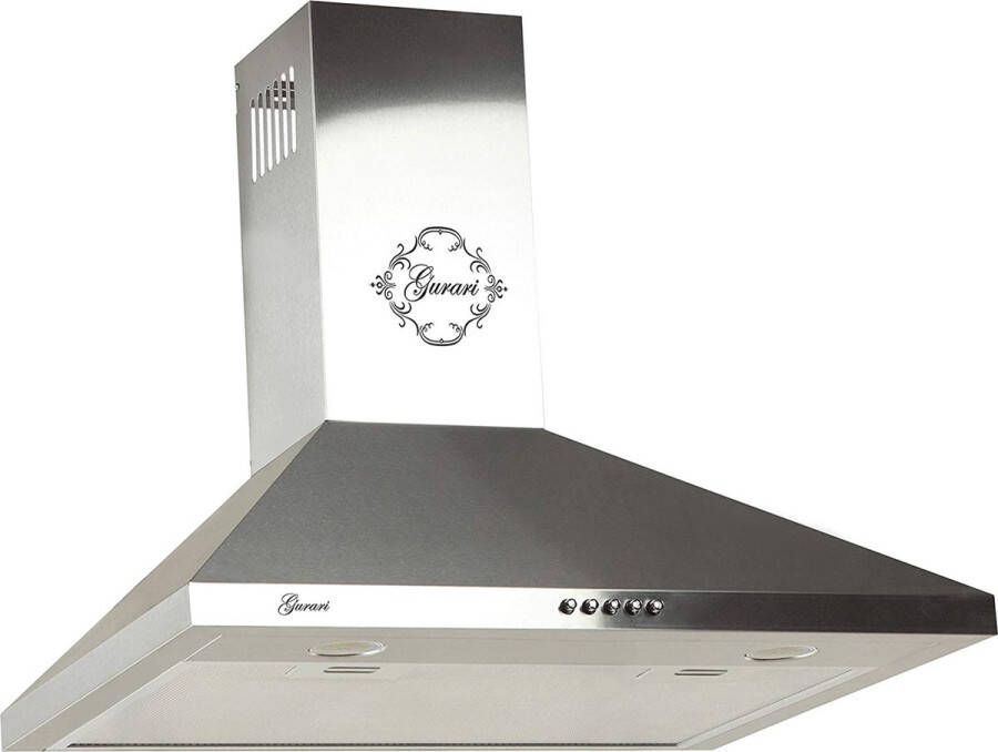 Gurari wandafzuigkap GCH C 147 IS 60 N afzuigkap 60 cm in roestvrij staal 1000m³ h zeer krachtige afzuiging