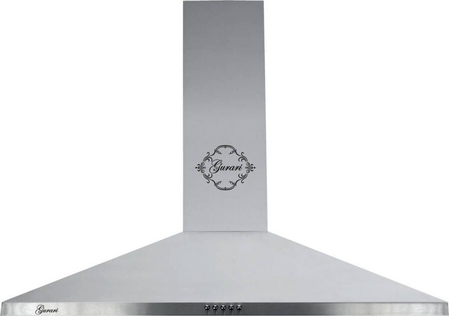 Gurari wandafzuigkap GCH C 147 IS 90 N afzuigkap 90 cm roestvrij staal 1000m³ h zeer krachtige afzuiging