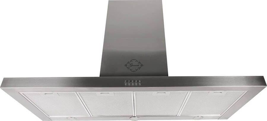Gurari wandafzuigkap GCH F 118 12 IS N afzuigkap 120 cm 1000m³ h 3 niveaus roestvrij staal