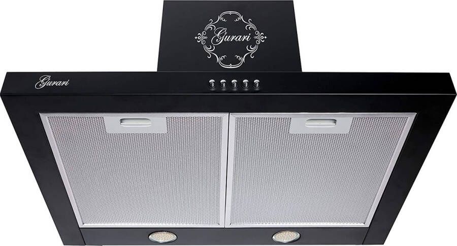 Gurari wandafzuigkap GCH F 461 BL 6 N afzuigkap 60 cm in zwart 1000m³ h