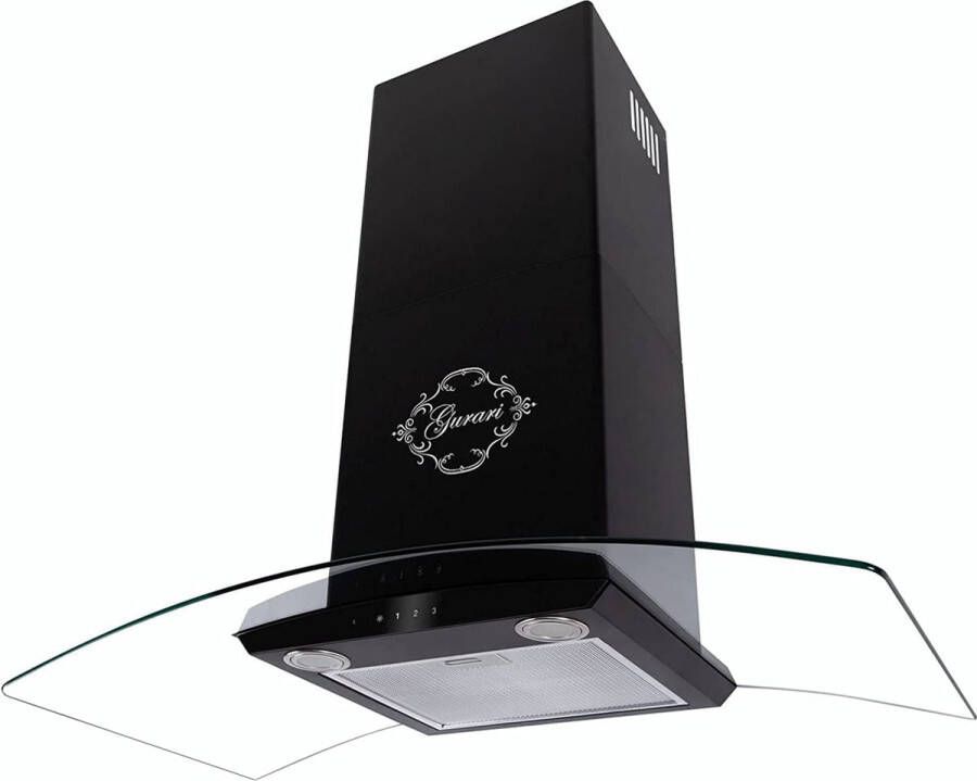 Gurari wandafzuigkap GCH T 465 60 BL PRIME N afzuigkap 60cm zwart Effiztient POWER 1000m³ h