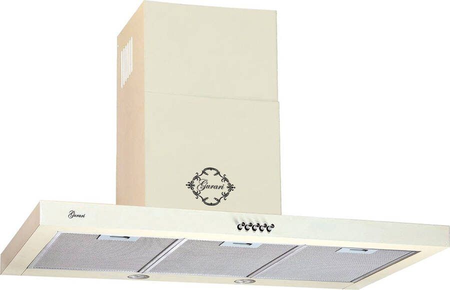 Gurari wandkap GCH 461 BG 9 N+Koolfilter Afzuigkap 90cm crème 1000m³ h 3 niveaus