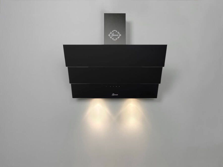 Gurari Waskap GCH 267 Bl 6 Prime Afzuigkap 60 cm Wandkap Zwart glas 1000m³ h