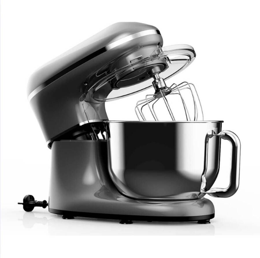 GUTEC Mixer met Mengkom Keukenmachinemixer Met 6 Snelheden Mixer Keukenmachine Met 6.2L RVS Kom