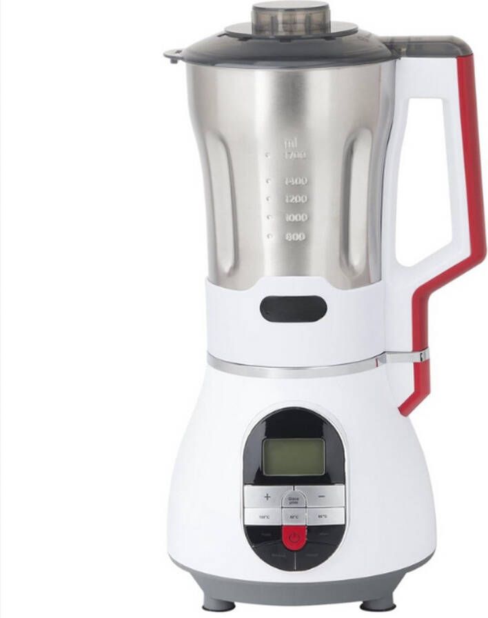 Soepmaker 2 Liter Met 2 Kookprogramma's Multifunctionele Blender Met 3 Snelheden Waterkoker Met Temperatuurregeling 900W Wit
