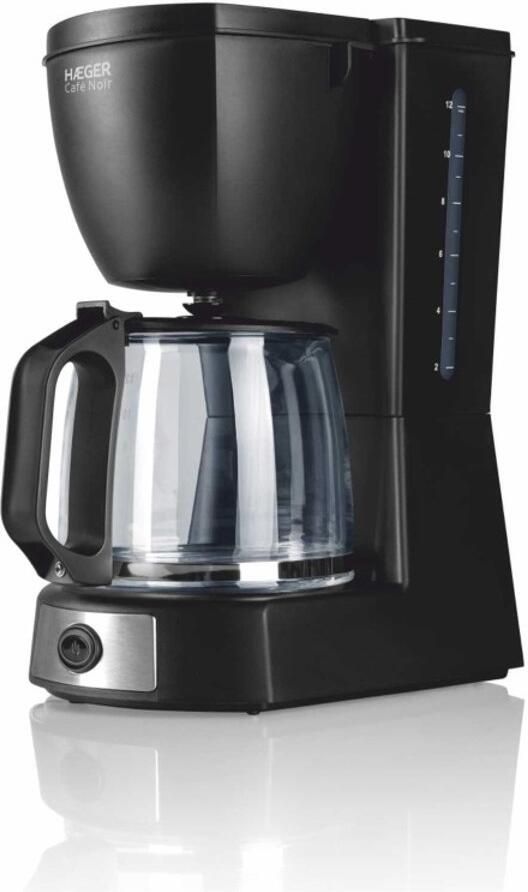 Haeger Café Noir Koffiezetapparaat Voor 12 Koppen koffiemachine Filter Filterkoffie Zwart