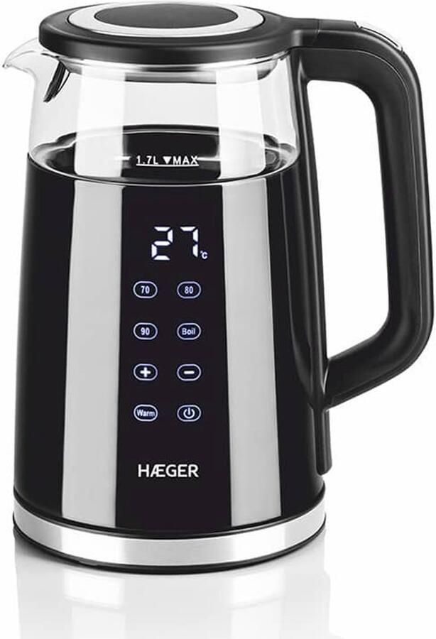 Haeger Digiglass Waterkoker 1.7L 2200W Met Temperatuurregeling EK-DIG.028A