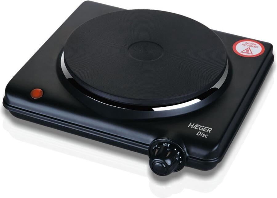 Haeger Disc Elektrische Kookplaat Vrijstaand 1500W 1 Pits HP-01B.012A