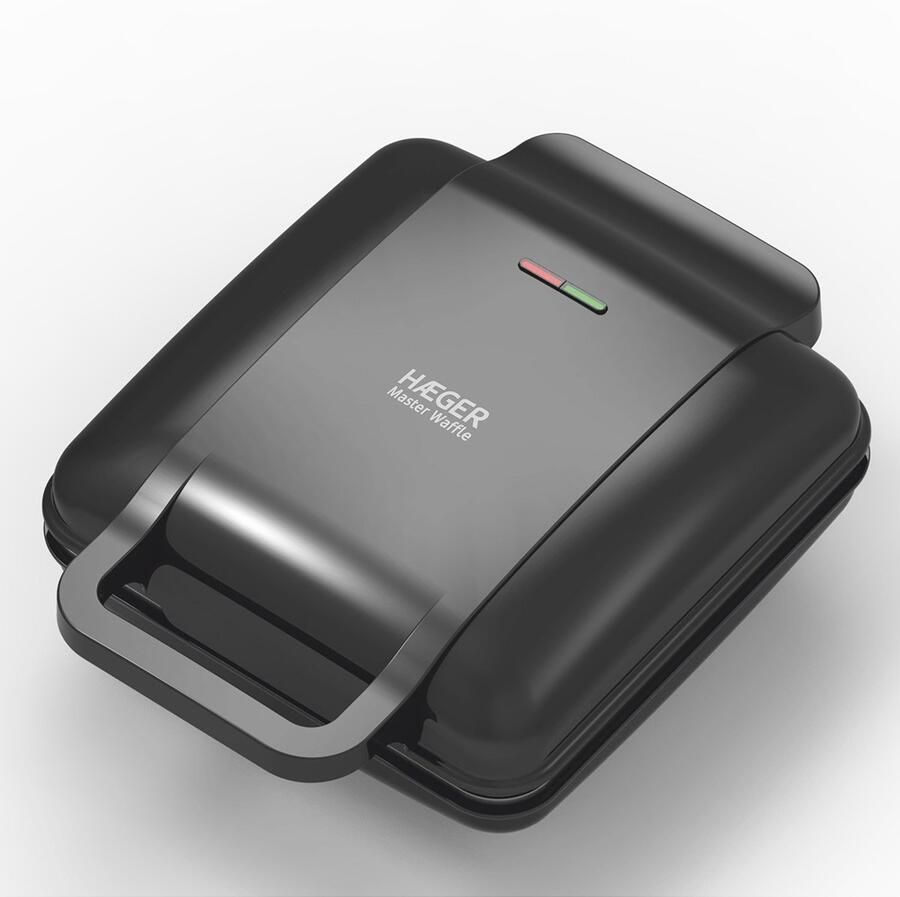 Haeger Master Wafelijzer 1400W 2 wafels Anti aanbaklaag PFAS-vrij