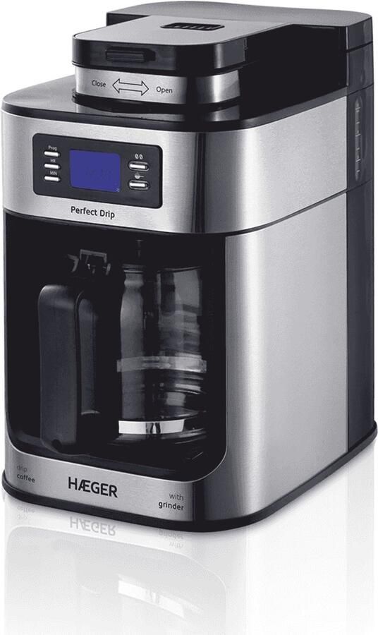 Haeger Perfect Drip Koffiezetapparaat Met Ingebouwde Koffiemolen Met Bonenmaler CM-10B.010A