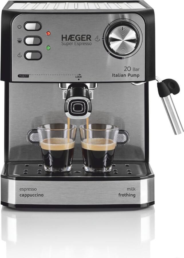Haeger Super Espresso Pistonmachine Espressomachine 20 Bar CM-85B.011A