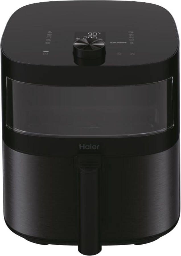 Haier HAF5TWA 011 Air Fryer 7 l 2000 W Glass Window 9 in 1 internal LED verliching Heteluchtfriteuse kan in de vatwasser 40ºC tot 200ºC Zwart 10 jaar garantie op onderdelen