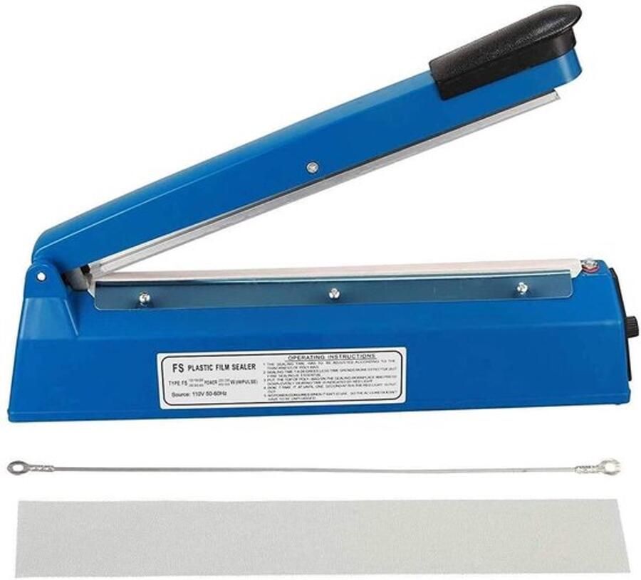 Handleiding voor Plastic PE PP Zakken Hitte Sluitmachine Met Extra Vervangen Element Grip (300mm Blauw)