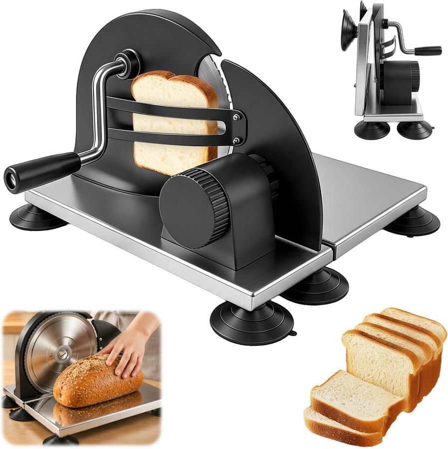 Handmatige Broodsnijmachine met Instelbare Snijdikte