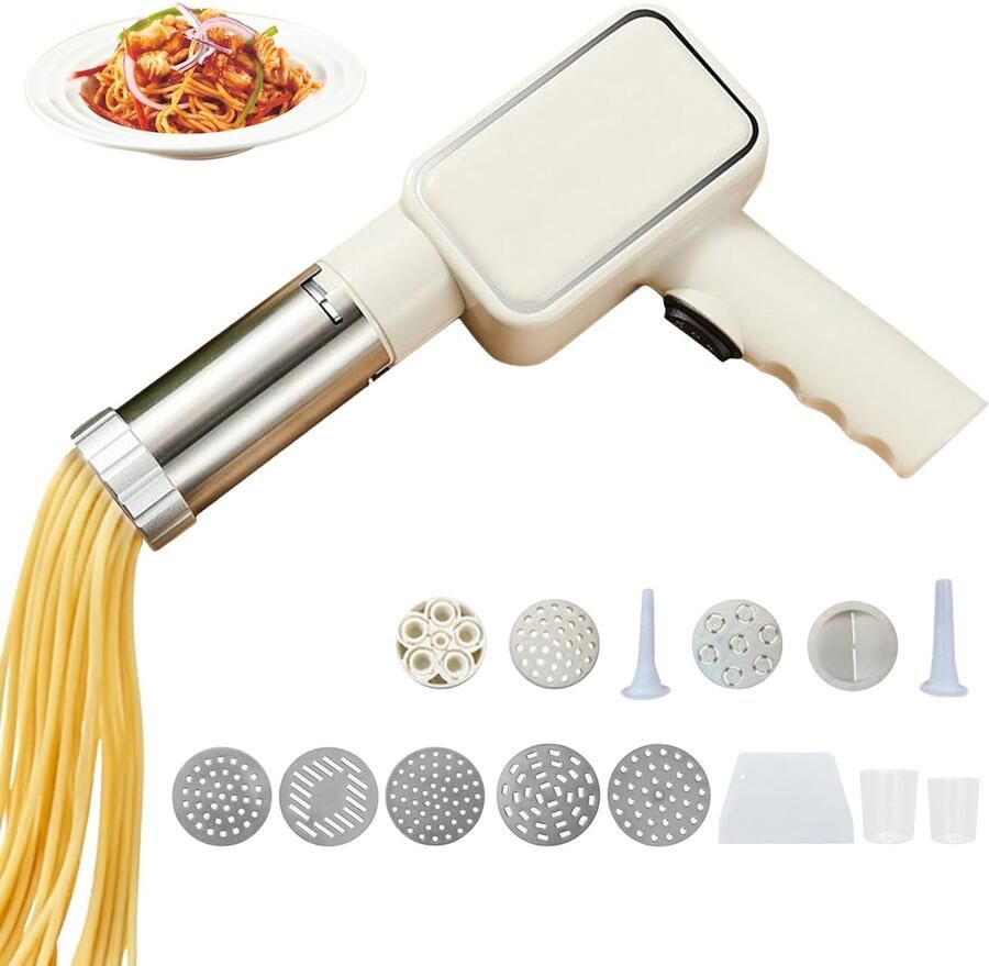 Handmatige pastamachine 5 noedelschijven 1500 mAh