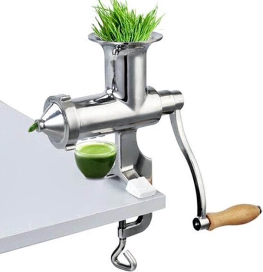 Handmatige Sapcentrifuge Kitchen Citruspers 304 Roestvrij Staal Zilver Handmatige Tarwegras