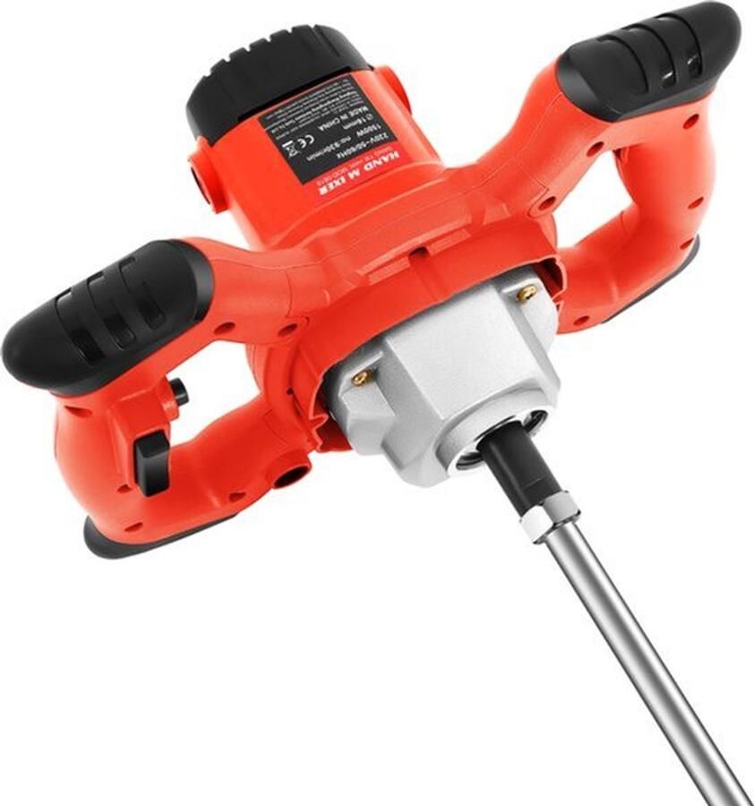 Handmixer Betonmixer 1500 W Vermogen 6 Snelheden Instelbaar Rood Elektrische Mortelmixer